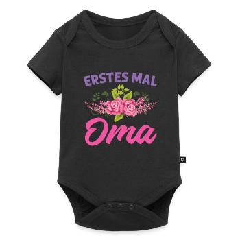 Grossmutter Oma Omas Geschenk - Baby Premium Kurzarmbody - Schwarz - Vorne