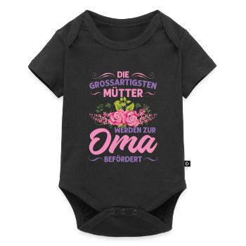 Grossmutter Oma Omas Geschenk - Baby Premium Kurzarmbody - Schwarz - Vorne