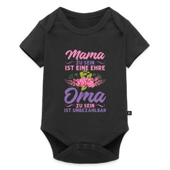 Grossmutter Oma Omas Geschenk - Baby Premium Kurzarmbody - Schwarz - Vorne
