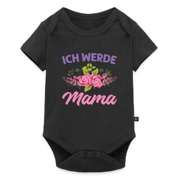 Mutter Mama Tochter Geschenk - Baby Premium Kurzarmbody - Schwarz - Vorne