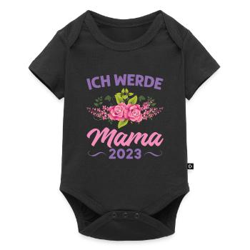 Mutter Mama Tochter Geschenk - Baby Premium Kurzarmbody - Schwarz - Vorne