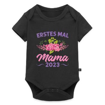 Mutter Mama Tochter Geschenk - Baby Premium Kurzarmbody - Schwarz - Vorne