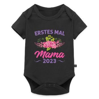 Mutter Mama Tochter Geschenk - Baby Premium Kurzarmbody - Schwarz - Vorne