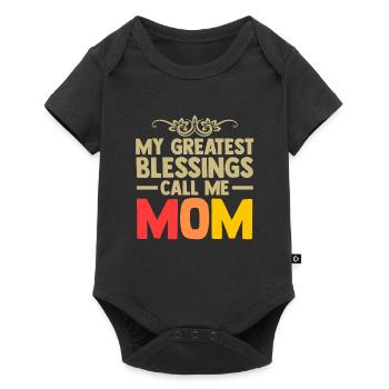 Mutter Mutter Familie Geschenk - Baby Premium Kurzarmbody - Schwarz - Vorne