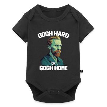 Gogh Hard Or Gogh Home - Baby Premium short-sleeve bodysuit - black - Front