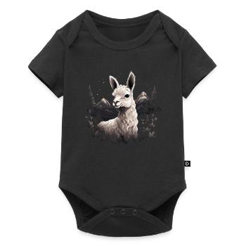 Alpaca Lama LLama - Baby Premium short-sleeve bodysuit - black - Front