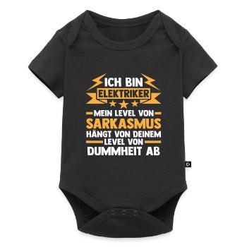 Elektriker Beruf Elektromeister Geschenk - Baby Premium Kurzarmbody - Schwarz - Vorne