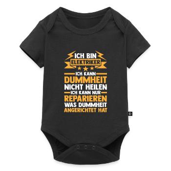 Elektriker Beruf Elektromeister Geschenk - Baby Premium Kurzarmbody - Schwarz - Vorne
