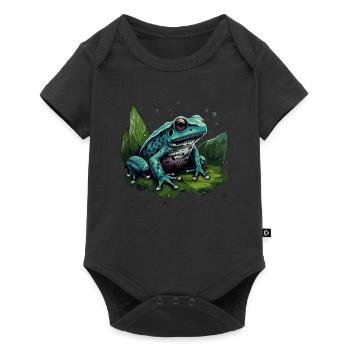 Blue poison dart frog frog tree climber - Baby Premium short-sleeve bodysuit - black - Front