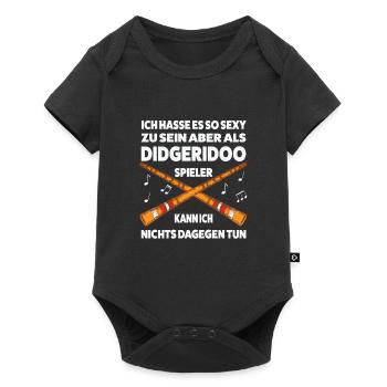 Didgeridoo Musiker Musiktherapie Geschenk - Baby Premium Kurzarmbody - Schwarz - Vorne