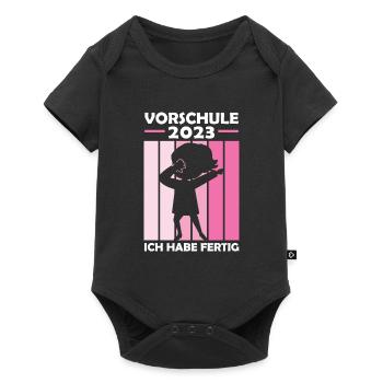 Vorschule 2023 Dabbing Vorschüler Geschenk - Baby Premium Kurzarmbody - Schwarz - Vorne
