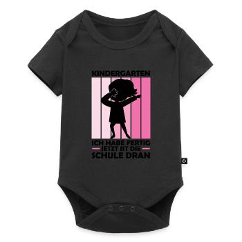 Schulkind Dabbing Schulbeginn Geschenk - Baby Premium Kurzarmbody - Schwarz - Vorne