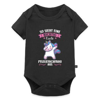 Krankenhaus Pflegefachfrau Pflegerin Geschenk - Baby Premium Kurzarmbody - Schwarz - Vorne