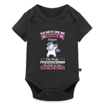 Krankenhaus Pflegefachfrau Pflegerin Geschenk - Baby Premium Kurzarmbody - Schwarz - Vorne