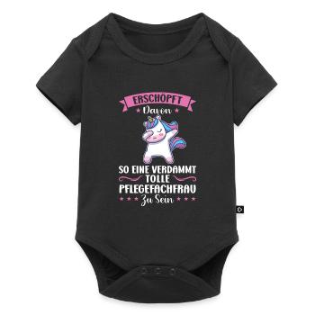 Krankenhaus Pflegefachfrau Pflegerin Geschenk - Baby Premium Kurzarmbody - Schwarz - Vorne