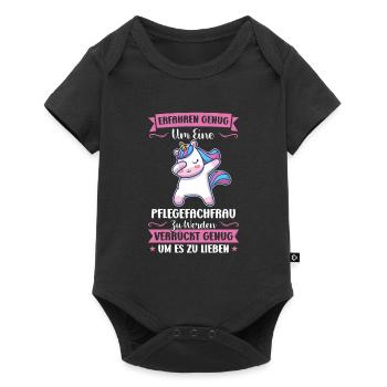 Krankenhaus Pflegefachfrau Pflegerin Geschenk - Baby Premium Kurzarmbody - Schwarz - Vorne