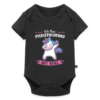 Krankenhaus Pflegefachfrau Pflegerin Geschenk - Baby Premium Kurzarmbody - Schwarz - Vorne