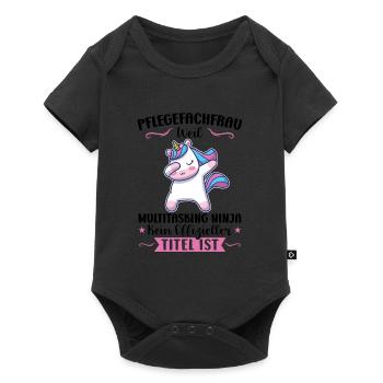 Krankenhaus Pflegefachfrau Pflegerin Geschenk - Baby Premium Kurzarmbody - Schwarz - Vorne
