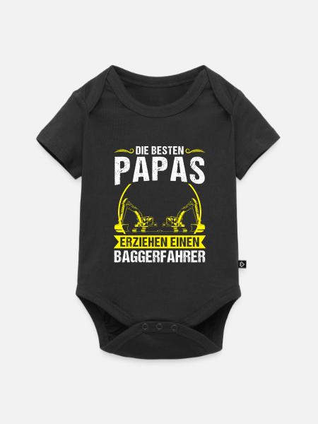 Baggerfahrer Papa Bagger-Fahrer Geschenk - Baby Premium Kurzarmbody - Schwarz
