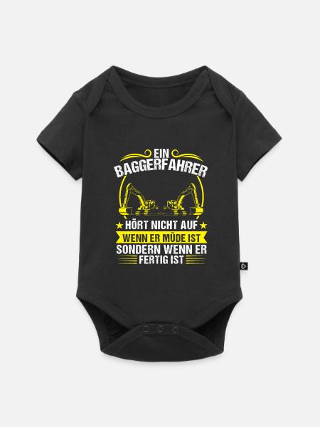 Baggerfahrer Beruf Lader Geschenk - Baby Premium Kurzarmbody - Schwarz