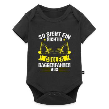 Baggerfahrer Beruf Lader Geschenk - Baby Premium Kurzarmbody - Schwarz - Vorne