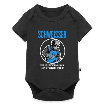 Schweißer Beruf Schweißen Geschenk - Baby Premium Kurzarmbody - Schwarz - Vorne