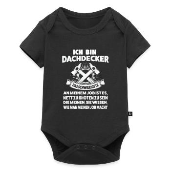 Dachdecker Beruf Dachdeckerei Geschenk - Baby Premium Kurzarmbody - Schwarz - Vorne
