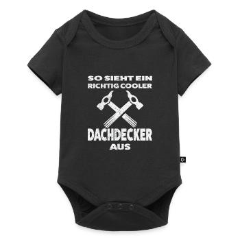 Dachdecker Beruf Dachdeckermeister Geschenk - Baby Premium Kurzarmbody - Schwarz - Vorne