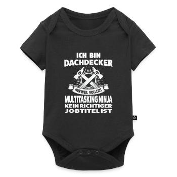 Dachdecker Beruf Dachdeckerei Geschenk - Baby Premium Kurzarmbody - Schwarz - Vorne