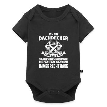 Dachdecker Beruf Dachdecken Geschenk - Baby Premium Kurzarmbody - Schwarz - Vorne