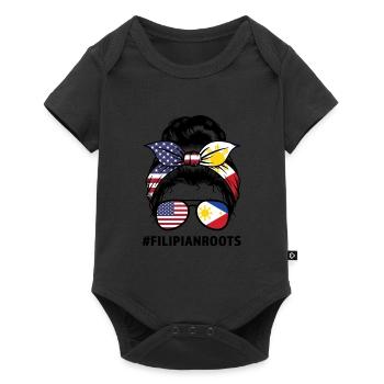 Philippinisch Filipino Philippinisches Geschenk - Baby Premium Kurzarmbody - Schwarz - Vorne