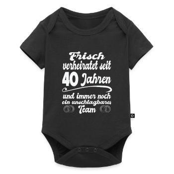 30 Jahre Ehe Ehefrau 30 Ehejahre Geschenk - Baby Premium Kurzarmbody - Schwarz - Vorne