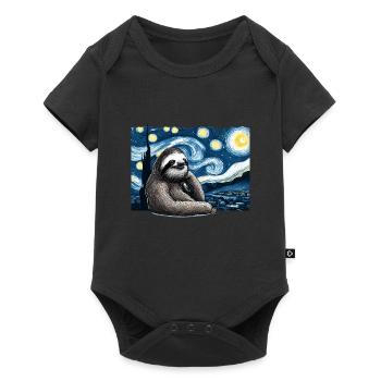 Sloth Starry Night - Baby Premium short-sleeve bodysuit - black - Front