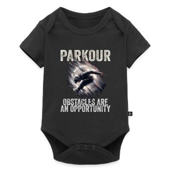 Les obstacles de parkour sont une opportunité - Body à manches courtes Premium Bébé - noir - Devant