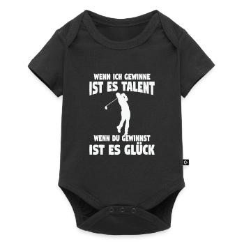 Golfspieler Sport Golfspiel Geschenk - Baby Premium Kurzarmbody - Schwarz - Vorne