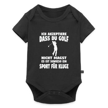 Golfspieler Sport Golfspieler Geschenk - Baby Premium Kurzarmbody - Schwarz - Vorne