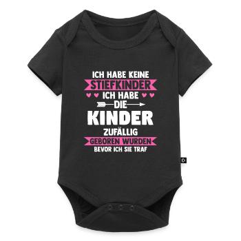 Stiefmama Familie Stiefmutter Geschenk - Baby Premium Kurzarmbody - Schwarz - Vorne