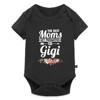 Oma Familie Gigi Geschenk - Baby Premium Kurzarmbody - Schwarz - Vorne