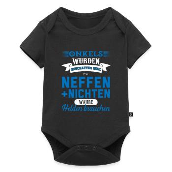 Onkel Familie Onkels Geschenk - Baby Premium Kurzarmbody - Schwarz - Vorne