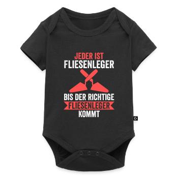 Fliesenleger Beruf Plattenleger Geschenk - Baby Premium Kurzarmbody - Schwarz - Vorne