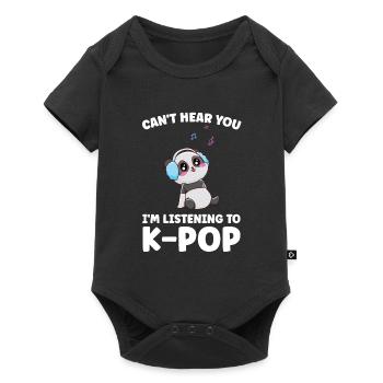 Südkorea k-pop Südkorea Geschenk - Baby Premium Kurzarmbody - Schwarz - Vorne