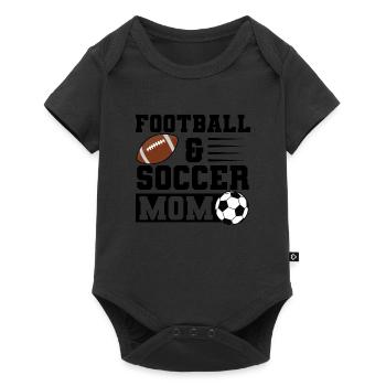 baller fussball baller Geschenk - Baby Premium Kurzarmbody - Schwarz - Vorne