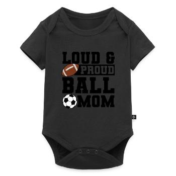 baller fussball baller Geschenk - Baby Premium Kurzarmbody - Schwarz - Vorne