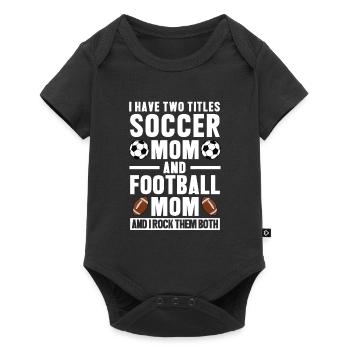 baller fussball baller Geschenk - Baby Premium Kurzarmbody - Schwarz - Vorne