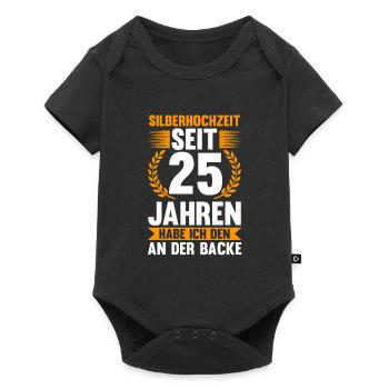 25 Jahre Ehe Ehefrau Ehepaar Geschenk - Baby Premium Kurzarmbody - Schwarz - Vorne