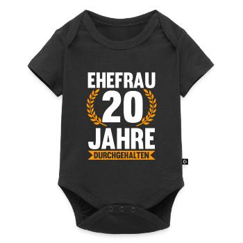 20 Jahre Ehe Ehefrau 20. Hochzeitstag Geschenk - Baby Premium Kurzarmbody - Schwarz - Vorne