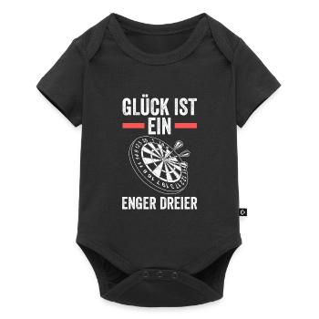 Darts Darten Darter Geschenk - Baby Premium Kurzarmbody - Schwarz - Vorne