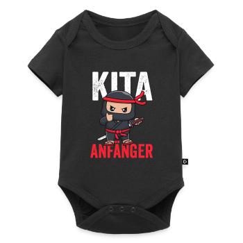 Kindergarten Ninja Kita Anfänger Geschenk - Baby Premium Kurzarmbody - Schwarz - Vorne