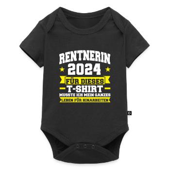 Rentnerin 2024 Rente Rente 2024 Geschenk - Baby Premium Kurzarmbody - Schwarz - Vorne