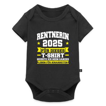 Rentnerin 2025 Rente Rente 2025 Geschenk - Baby Premium Kurzarmbody - Schwarz - Vorne